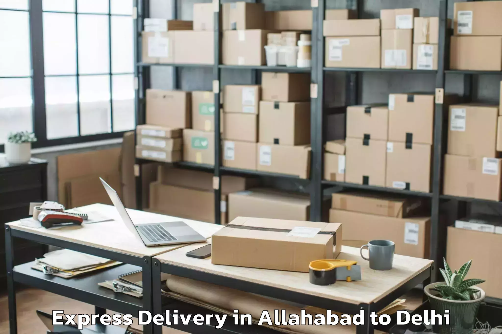 Professional Allahabad to City Centre Mall Dwarka Express Delivery